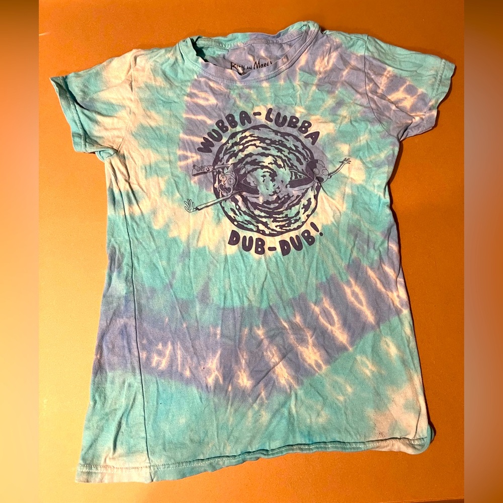 Rick and Morty Kids Tie-Dye Blue T-Shirt